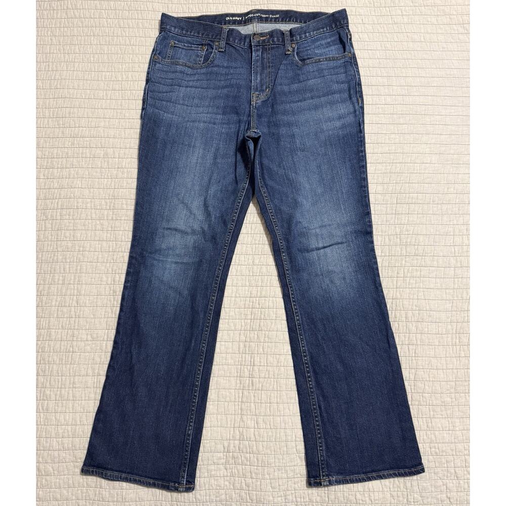 Old Navy Men's Boot-Cut Built-In Flex Jeans Dark Wash Size 34x30